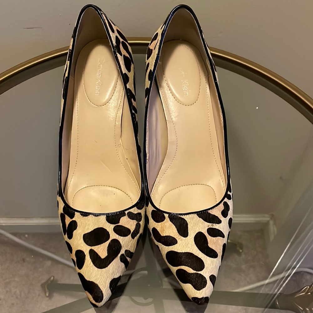 Calvin Klein Leopard Heels 8.5 - Picture 1 of 4